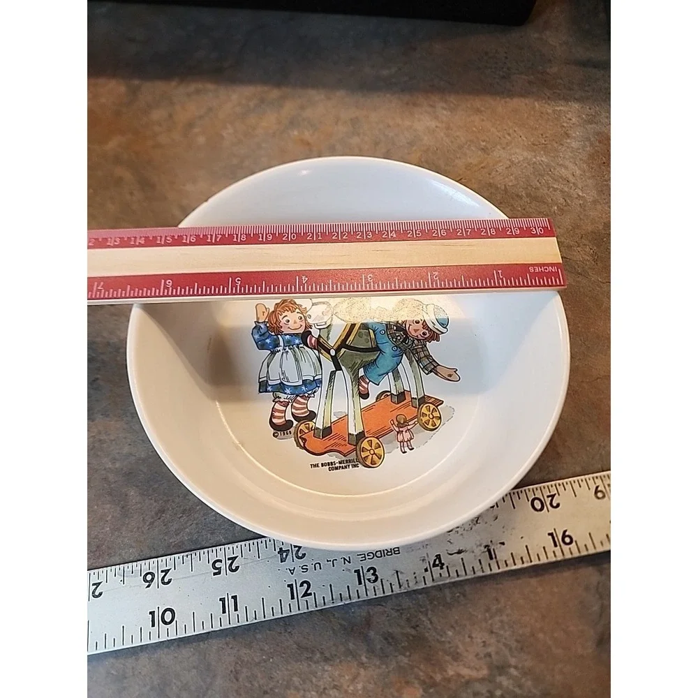 Vintage Oneida Deluxe Child's Bowl Raggedy Ann Andy Bobbs-Merrill Melamine